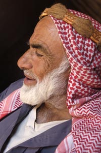 Father at the Caravanseri Harran, Southern Turkey