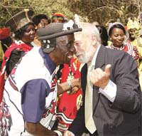 Lou D'Amore and Chief Makuni_IIPT Peace Park dedication