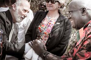 Lou D'Amore and Kenneth Kaunda, IIPT Peace Park Dedication